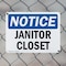 Signmission Janitor Closet, 10 in W x Rectangle, Plastic OS-2PACK-NS-P-710-L-13748 - alternate 6